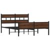 vidaXL Bed Frame without Mattress Brown Oak 140x200 cm Engineered Wood