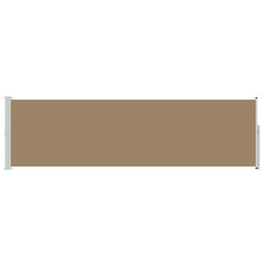vidaXL Retractable Side Awning Taupe 500 x 117 cm Polyester