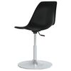 vidaXL Swivel Dining Chairs 6 pcs Black PP