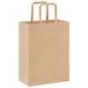vidaXL Paper Bags 50 pcs with Handles Brown 21x11x28 cm