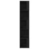 vidaXL Corner Shelves Black Oak 33 x 33 x 164.5 cm Engineered Wood