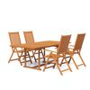 vidaXL 5 Piece Garden Dining Set Solid Wood Acacia 150-200 cm