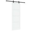 vidaXL Sliding Door White and Black 83 x 232 cm Solid Pine Wood