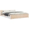 vidaXL Bed Frame without Mattress Solid Wood 150x200 cm King Size