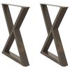 vidaXL Dining Table Legs 2 pcs Natural Steel 80x(72-73.3) cm Steel