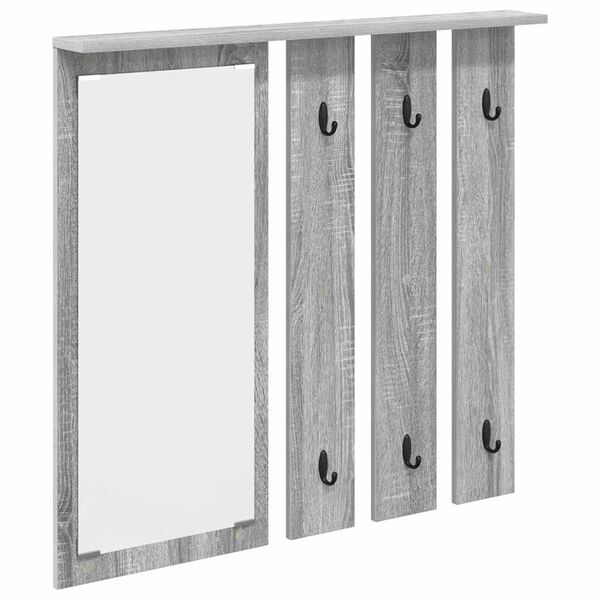 vidaXL Wall-Mounted Coat Rack with Shelf Grey sonoma 84 x 10 x 80 cm