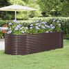 vidaXL Garden Raised Bed Galvanised Steel 249x100x68 cm Brown