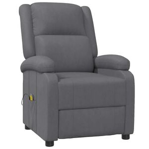 vidaXL Massage Chair Grey Faux Leather