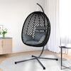 vidaXL Hanging Egg Chair Anthracite and black 104 x 100 x 191 cm