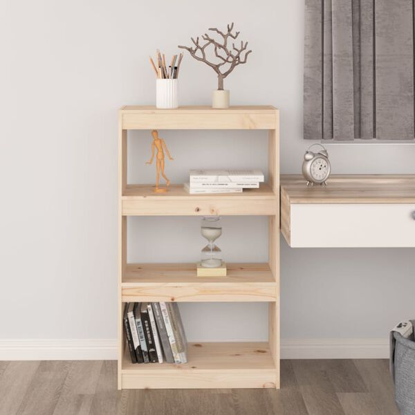 vidaXL Book Cabinet/Room Divider 60x30x103.5 cm Solid Wood Pine