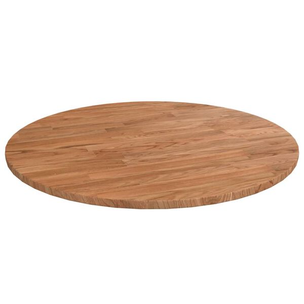 vidaXL Round Table Top Light Brown &Oslash;50x1.5 cm Treated Solid Wood Oak