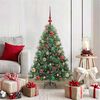 vidaXL Artificial Christmas Tree with 150 LEDs Green 120 cm PE and PVC