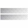 vidaXL Stair Tread 2 pcs 100 x 20 cm Silver Aluminium Rectangular