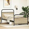 vidaXL Bed Frame Without Mattress 100x190 cm Sonoma Oak Engineered Wood