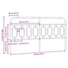 vidaXL Metal Replace Headboard White 193 cm