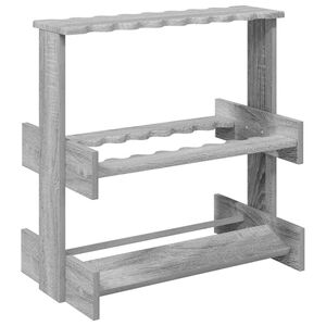 vidaXL Billiard Cue Stand Engineered Wood 60 x 35 x 60 cm Grey Sonoma