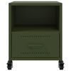 vidaXL Bedside Cabinet Olive Green 36x39x43.5 cm Steel
