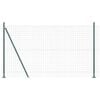 vidaXL Euro Fence with Concrete Base 10 x 1.6 m PVC-Coated Steel Green