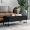vidaXL Coffee Table Black 101x49x39.5 cm Engineered Wood