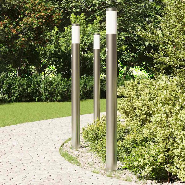 vidaXL Bollard Lights with Sensor 3pcs 110 cm Stainless Steel IP44
