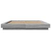 vidaXL Bed Frame with LED Lights without Mattress Grey Sonoma 150x200cm