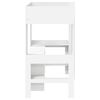 vidaXL Loft Bed Frame with Desk White 80 x 200 cm Engineered Wood