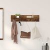 vidaXL Wall-Mounted Coat Rack Smoked Oak 80 x 10.5 x 18 cm