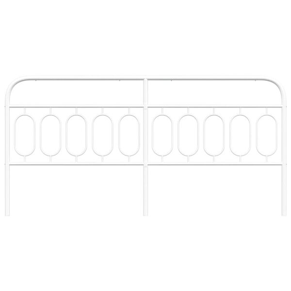 vidaXL Metal Headboard White 200 cm