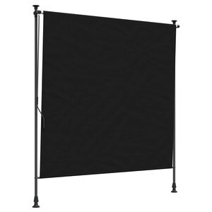 vidaXL Outdoor Roller Blind Black 200 x 270 cm