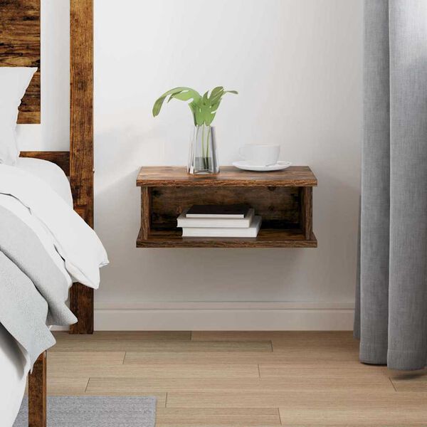 vidaXL Bedside Table Smoked Oak 40 x 31 x 15 cm Engineered Wood