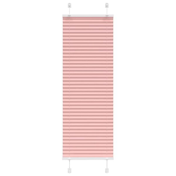 vidaXL Pleated Blind Pink 40x150 cm Fabric Width 39.4 cm Polyester