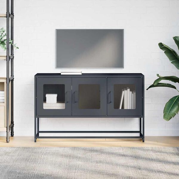 vidaXL TV Cabinet Anthracite 100.5x39x60.5 cm Cold-rolled Steel