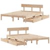 vidaXL Bed Frame without Mattress 120x190 cm Small Double Solid Wood Pine