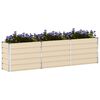 vidaXL Planter Ivory 290 x 90 x 77 cm Galvanised Steel
