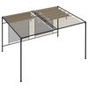 vidaXL Gazebo with Retractable Roof 3x4x2.3 m Taupe 180 g/m²