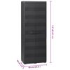vidaXL Garden Storage Cabinet with 3 Shelves Black