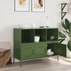 vidaXL Sideboard Olive Green 100.5x39x79 cm Steel