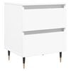vidaXL Bedside Cabinet White 40x35x50 cm Engineered Wood
