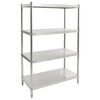 vidaXL 4-Tier Kitchen Shelf 100x50x155 cm Stainless Steel
