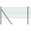 vidaXL Welded Wire Fence Ground Fix 25 x 0.8 m PVC-Coated Steel Green