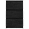vidaXL Bedside Cabinets 2 pcs Black 40x29.5x64 cm Solid Pine Wood
