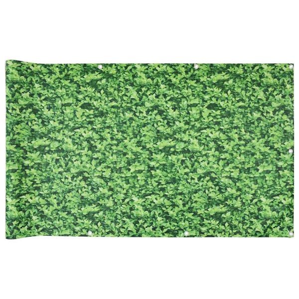 vidaXL Balcony Privacy Screen Plant Look Green 600x75 cm PVC