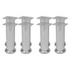 vidaXL Sofa Leg | Set of 8 | Chrome | Iron | 180 mm | Durable | Sofa Legs