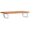 vidaXL Basin Shelf Wall Mounted Steel and Solid Wood Beech