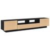 vidaXL TV Cabinet Set 2 pcs Black 200 x 35 x 40 cm Engineered Wood