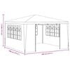 vidaXL Professional Party Tent with Side Walls 4x4 m White 90 g/m?