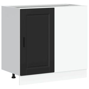 vidaXL Kitchen Base Cabinet "Porto" Black Engineered Wood