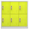 vidaXL Locker Cabinets 5 pcs Light Grey and Green 90x45x92.5 cm Steel