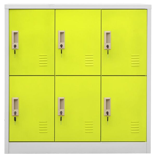 vidaXL Locker Cabinets 5 pcs Light Grey and Green 90x45x92.5 cm Steel