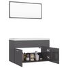 vidaXL Bathroom Furniture Set High Gloss Grey Engineered Wood